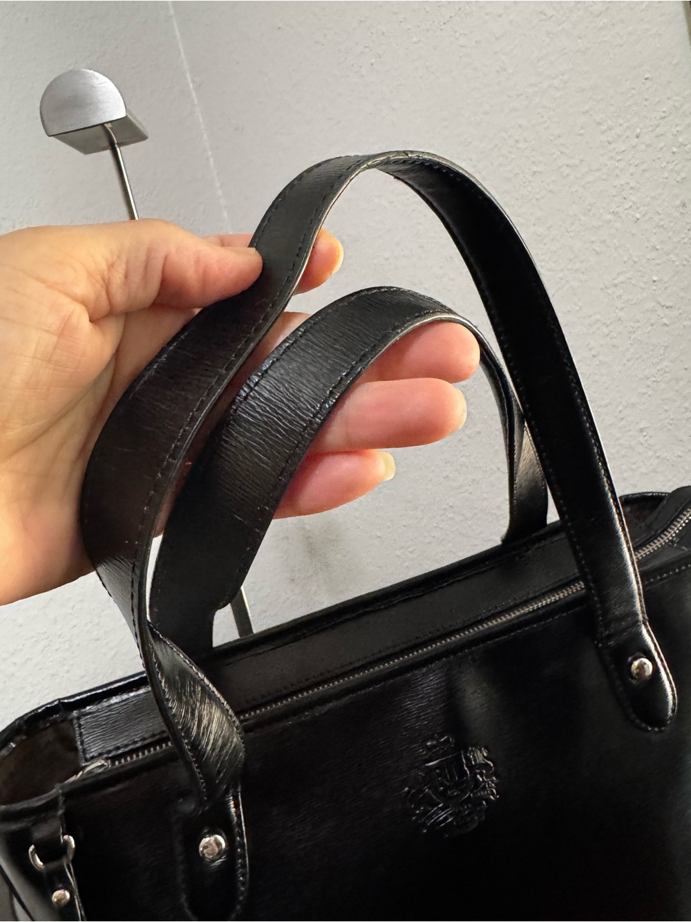 Lauren Ralph Lauren Black Leather Tote Bag - Picture 9 of 15